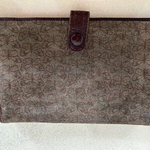 Bottega Veneta Vintage Suede Butterfly Monogram Wallet